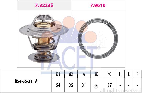 FACET 7.8435 - Termostato, Refrigerante autozon.pro