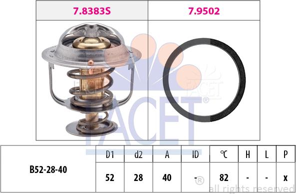 FACET 7.8438 - Termostato, Refrigerante autozon.pro