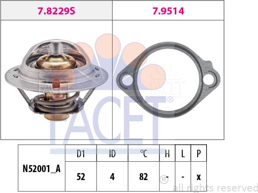 FACET 7.8437 - Termostato, Refrigerante autozon.pro