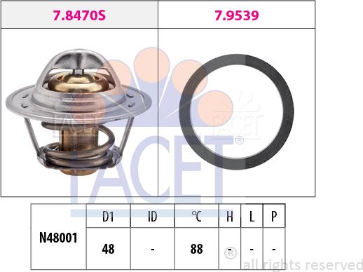 FACET 78.470 - Termostato, Refrigerante autozon.pro