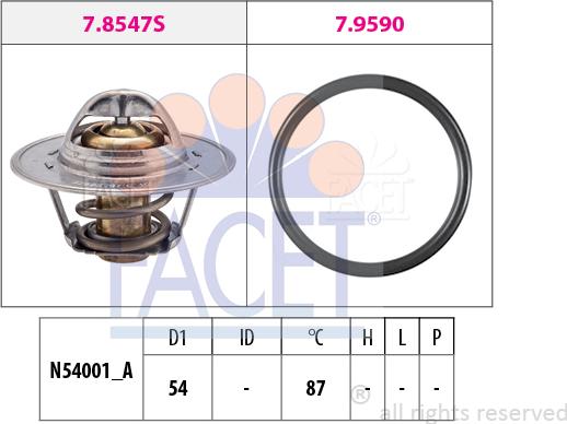 FACET 78.547 - Termostato, Refrigerante autozon.pro