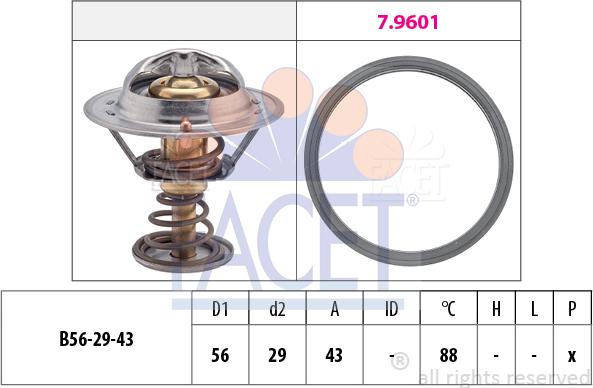 FACET 7.8553 - Termostato, Refrigerante autozon.pro