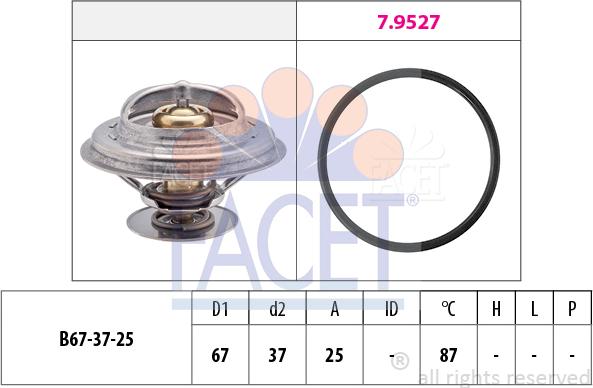 FACET 7.8552 - Termostato, Refrigerante autozon.pro