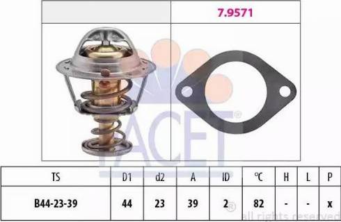 FACET 7.8519 - Termostato, Refrigerante autozon.pro