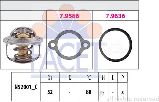 FACET 78.514 - Termostato, Refrigerante autozon.pro