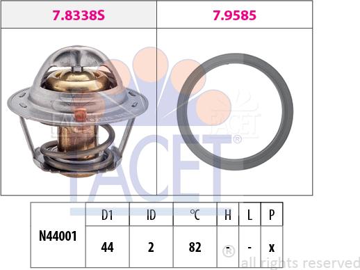 FACET 7.8517 - Termostato, Refrigerante autozon.pro