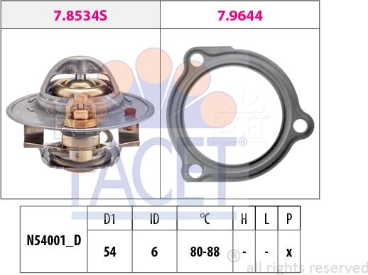 FACET 7.8587 - Termostato, Refrigerante autozon.pro