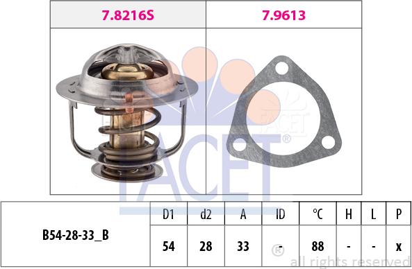 FACET 7.8535 - Termostato, Refrigerante autozon.pro