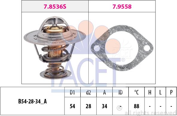 FACET 78.536 - Termostato, Refrigerante autozon.pro