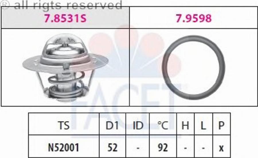 FACET 7.8531 - Termostato, Refrigerante autozon.pro