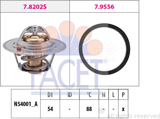 FACET 7.8533 - Termostato, Refrigerante autozon.pro