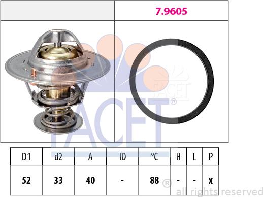 FACET 78.537 - Termostato, Refrigerante autozon.pro