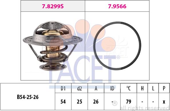 FACET 78.525 - Termostato, Refrigerante autozon.pro