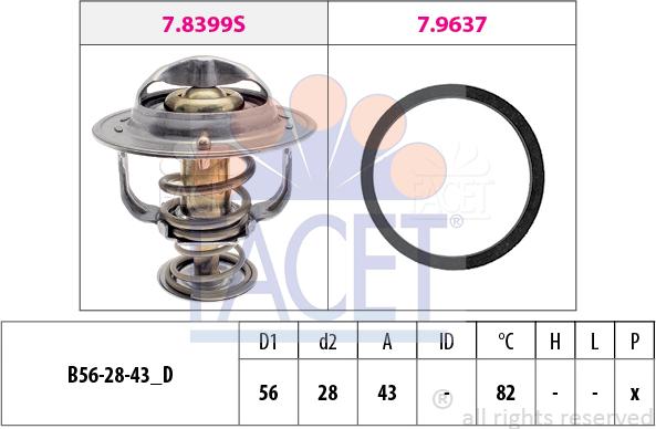 FACET 7.8522 - Termostato, Refrigerante autozon.pro