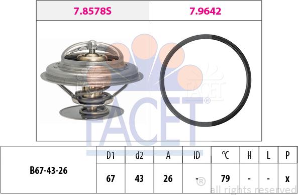 FACET 78.578 - Termostato, Refrigerante autozon.pro