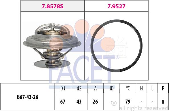 FACET 7.8577 - Termostato, Refrigerante autozon.pro