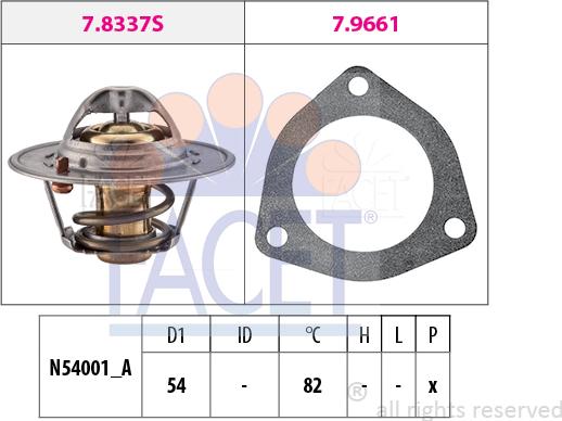 FACET 78.644 - Termostato, Refrigerante autozon.pro