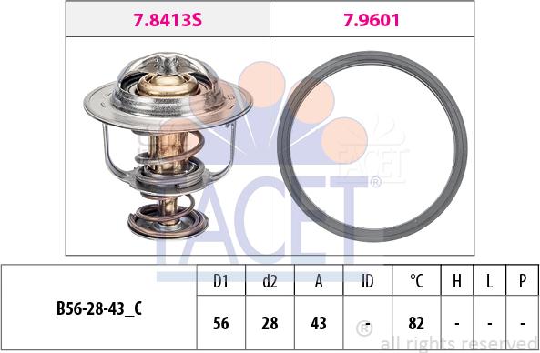 FACET 7.8640 - Termostato, Refrigerante autozon.pro