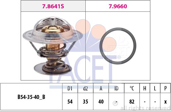 FACET 7.8641 - Termostato, Refrigerante autozon.pro