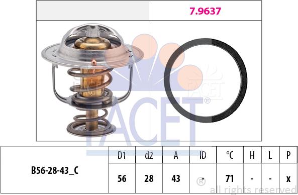 FACET 7.8650 - Termostato, Refrigerante autozon.pro