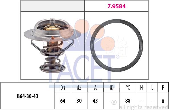 FACET 7.8651 - Termostato, Refrigerante autozon.pro