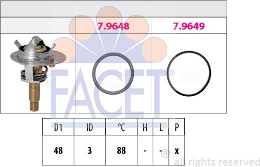 FACET 7.8609 - Termostato, Refrigerante autozon.pro