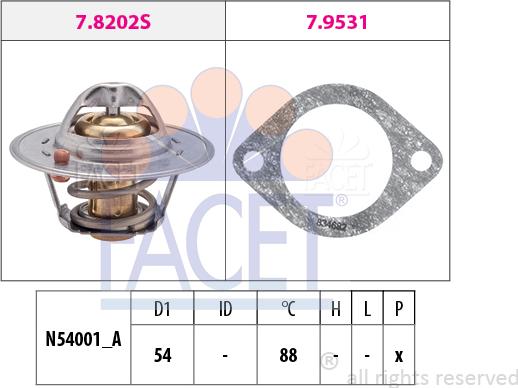 FACET 78.600 - Termostato, Refrigerante autozon.pro