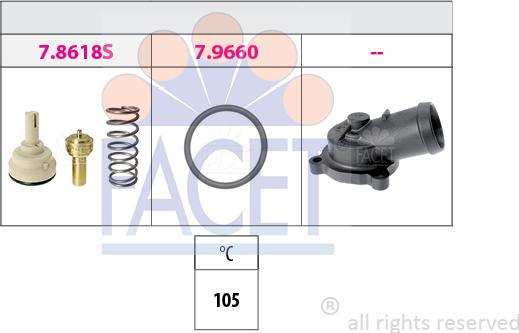 FACET 7.8619K - Termostato, Refrigerante autozon.pro