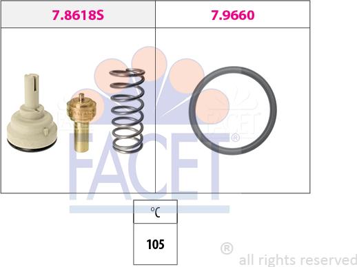 FACET 7.8618 - Termostato, Refrigerante autozon.pro