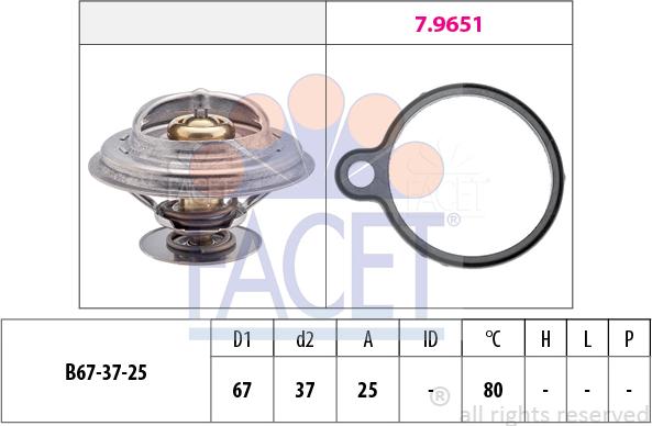 FACET 78.613 - Termostato, Refrigerante autozon.pro