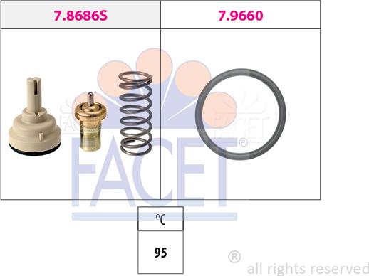 FACET 7.8686 - Termostato, Refrigerante autozon.pro