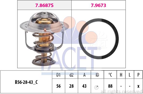 FACET 7.8688 - Termostato, Refrigerante autozon.pro