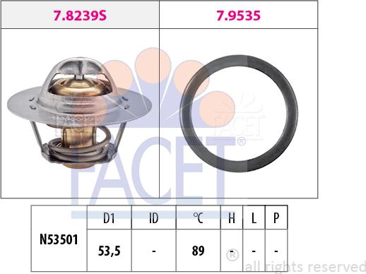 FACET 7.8630 - Termostato, Refrigerante autozon.pro