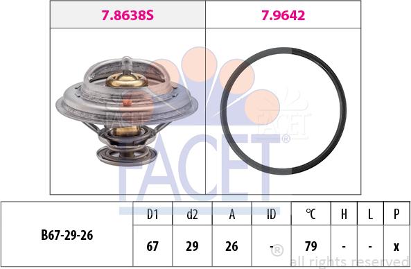 FACET 7.8638 - Termostato, Refrigerante autozon.pro