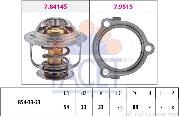 FACET 7.8633 - Termostato, Refrigerante autozon.pro