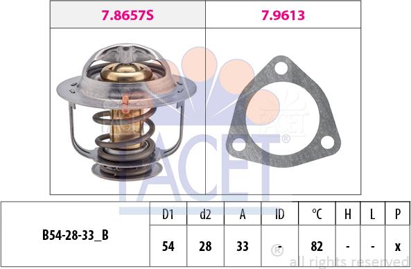 FACET 7.8637 - Termostato, Refrigerante autozon.pro