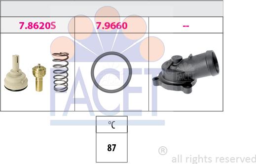 FACET 7.8621K - Termostato, Refrigerante autozon.pro