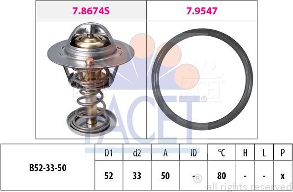 FACET 7.8674 - Termostato, Refrigerante autozon.pro