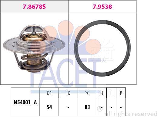 FACET 78.678 - Termostato, Refrigerante autozon.pro