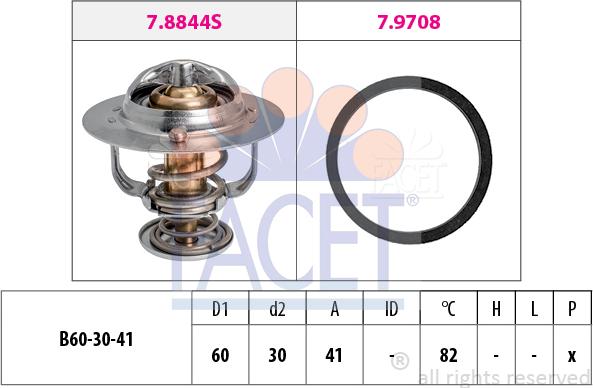 FACET 7.8844 - Termostato, Refrigerante autozon.pro