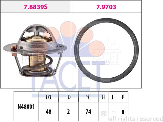 FACET 78.840 - Termostato, Refrigerante autozon.pro