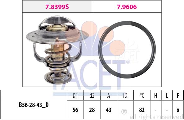 FACET 7.8848 - Termostato, Refrigerante autozon.pro