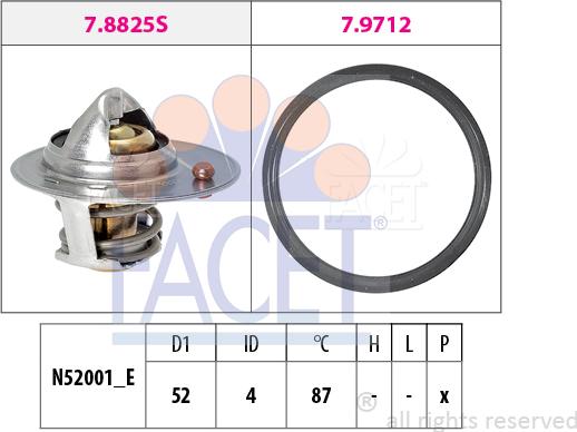 FACET 78.850 - Termostato, Refrigerante autozon.pro