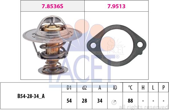 FACET 7.8869 - Termostato, Refrigerante autozon.pro