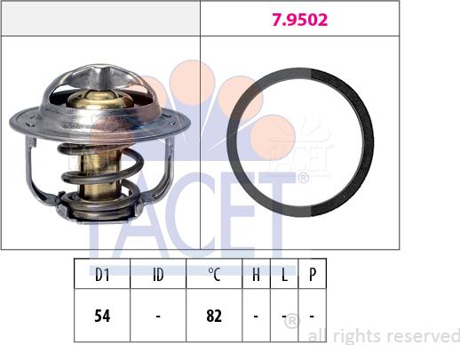 FACET 78.800 - Termostato, Refrigerante autozon.pro