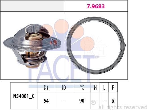 FACET 78.802 - Termostato, Refrigerante autozon.pro