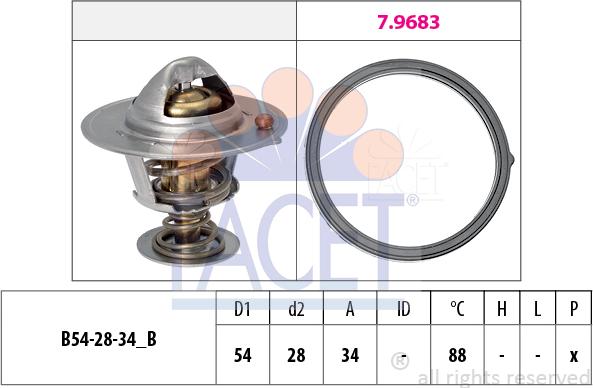 FACET 78.834 - Termostato, Refrigerante autozon.pro