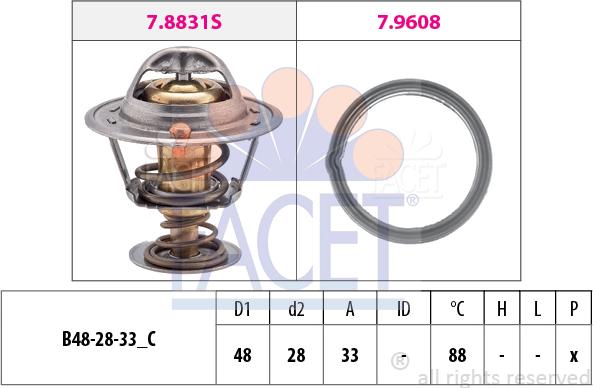 FACET 7.8831 - Termostato, Refrigerante autozon.pro