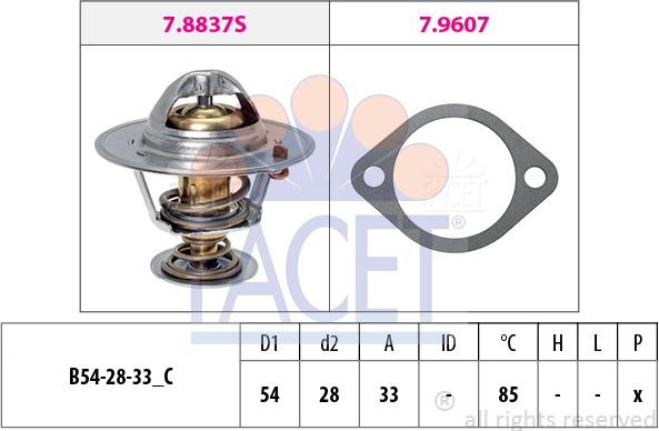 FACET 78.838 - Termostato, Refrigerante autozon.pro