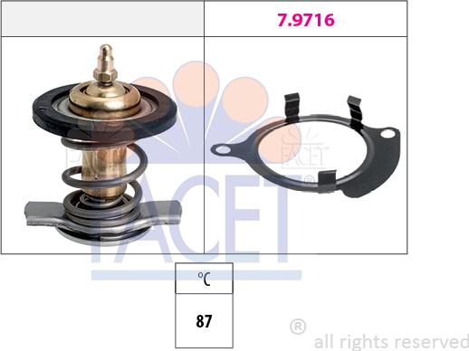 FACET 7.8820 - Termostato, Refrigerante autozon.pro